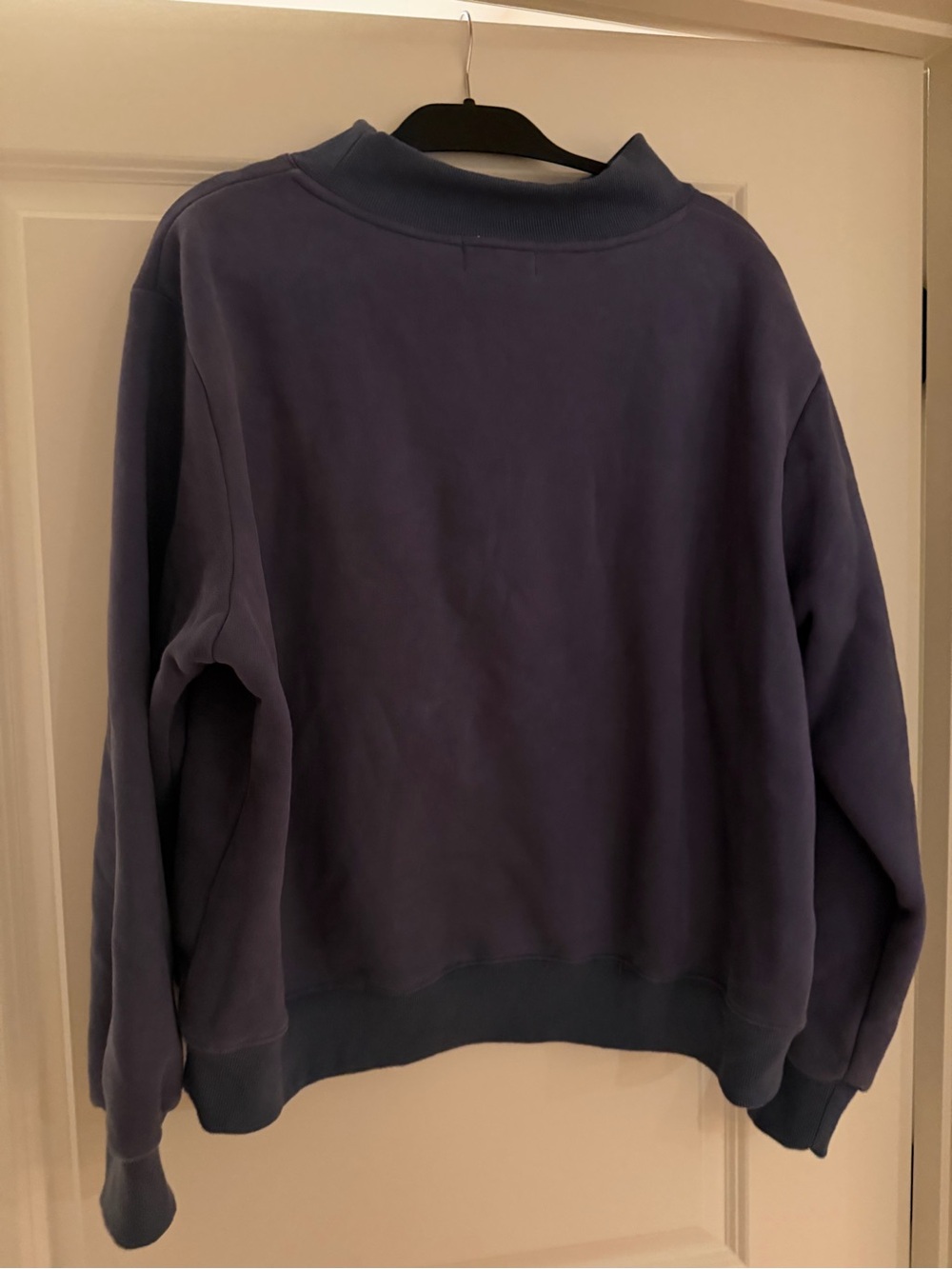 Parker Navy Blue Crewneck Sweatshirt with White Label - Picture 6 of 6